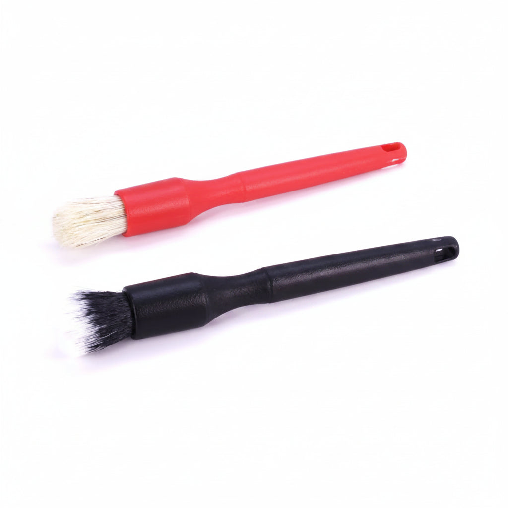 Detail Factory Interior Precision Crevice Cleaning Brush Set – Pro Detailing Series (Black+Red)