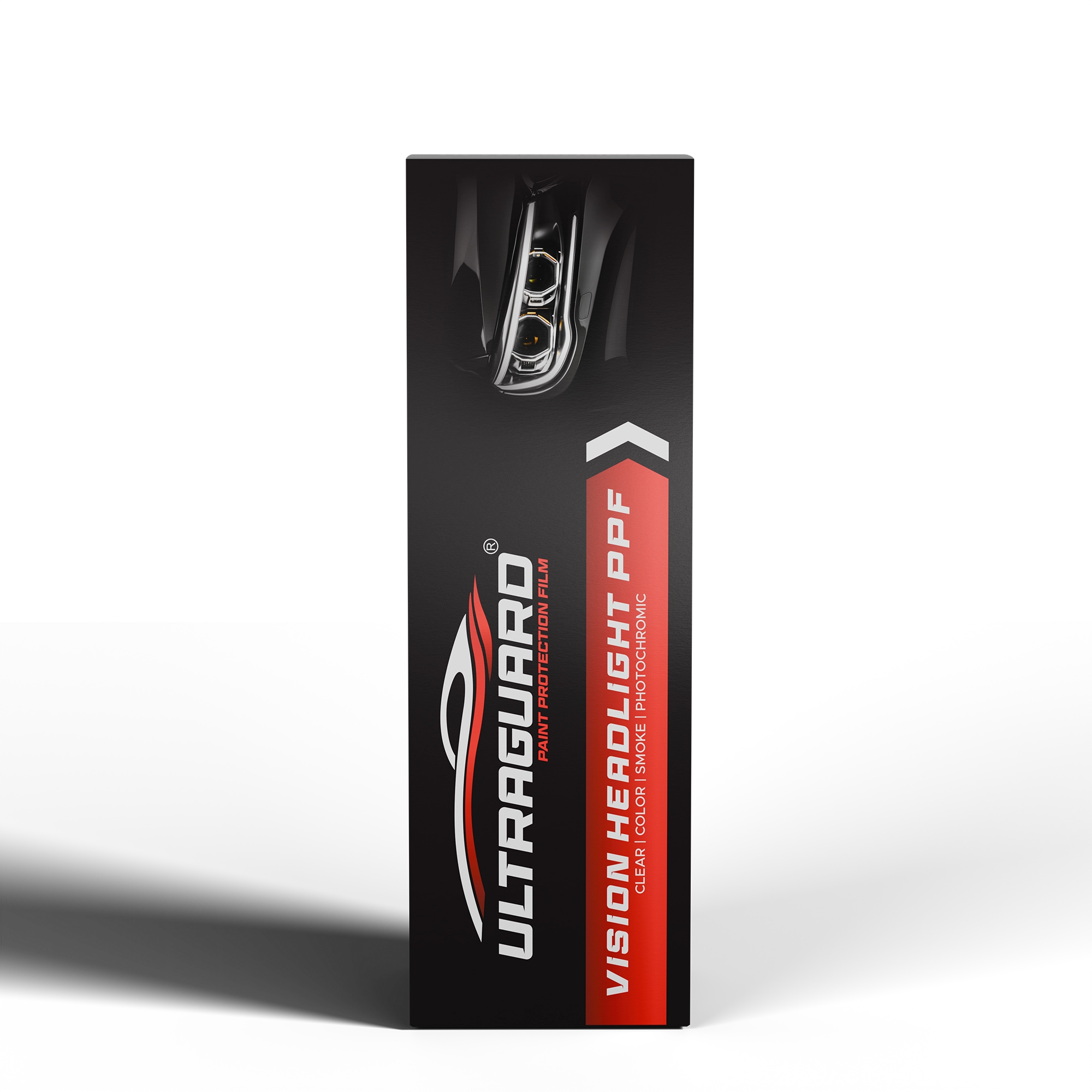 مصباح أمامي متغير اللون من الأبيض إلى البنفسجي مع طبقة حماية شفافة