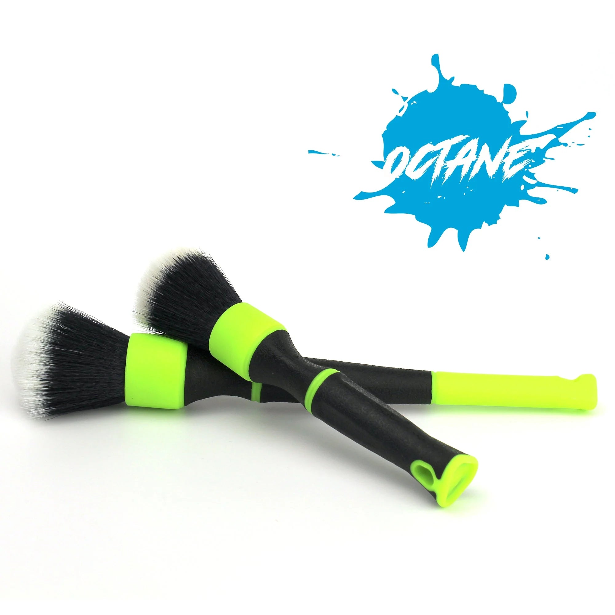Octane Brush - Trip Grip Ectoplasm (Lime & Black) Large Synthetic