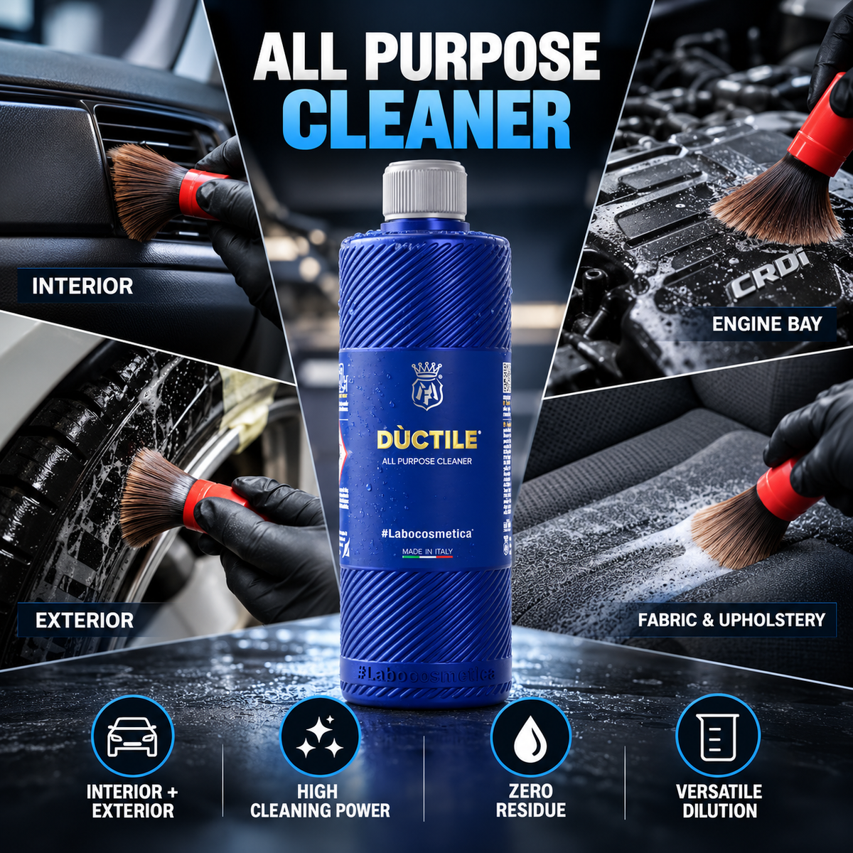 Labocosmetica Ductile APC All Purpose Car Cleaner for Interior, Exterior, Engine Bay & Plastic Trim