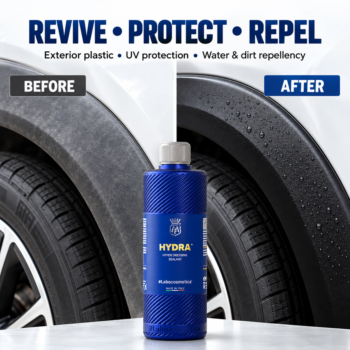 Labocosmetica Hydra Trigger Multi-Purpose Hyper-Dressing Sealant Spray for Plastic, Rubber & Exterior Trim | UV Protection