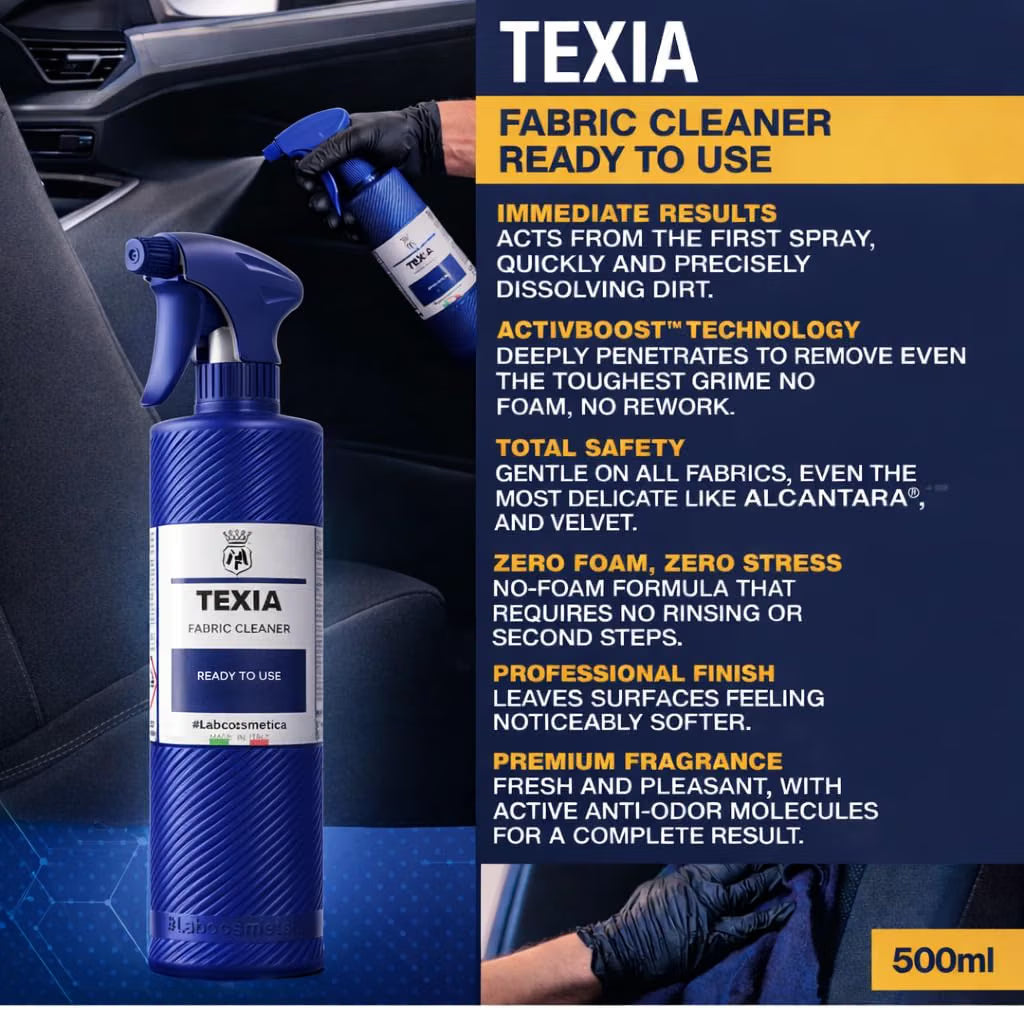 Labocosmetica Texia Ready-to-Use Fabric Cleaner for Car Seats Carpets Interior